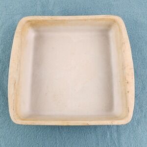 Pampered Chef Square Baking Pan Dish Stone Baker 9x9 1490 9in